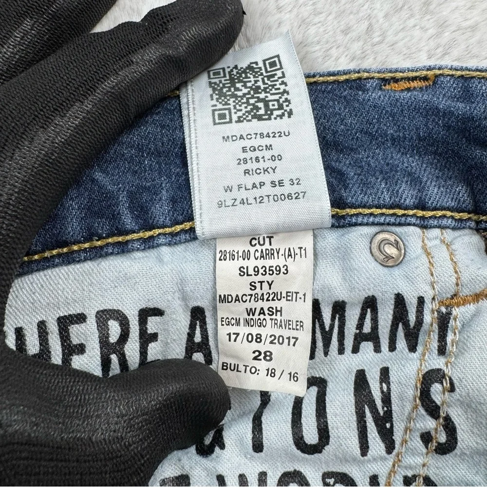 True Religion Ricky relaxed straight jeans men’s size‎ tag 28 blue indigo 30x31